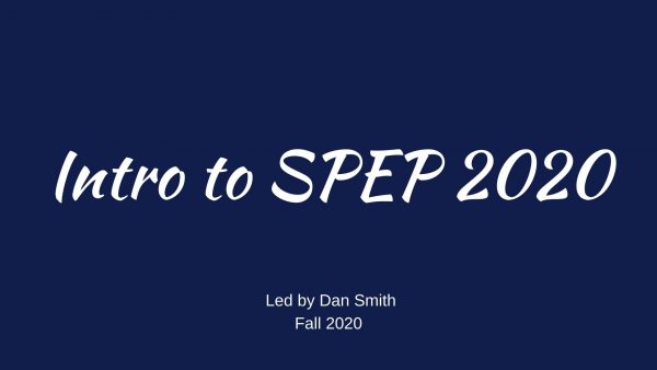 Intro to SPEP 2020